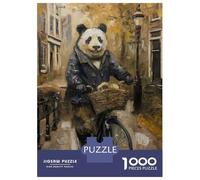 Puzzle Per Ragazzi Da 1000 Pezzi Panda Amsterdam Bicycle Puzzle Per Adulti Gioco Pratico Decorazione Murale Regali Unici Per Compleanno E Natale 38x26cm/1000pcs