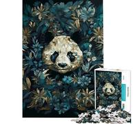 Puzzle per ragazzi da 1000 pezzi panda blu con geometria sfida di analisi e logica gioco educativo per ragazzi dai 14 anni in su (38x26cm)