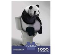 Puzzle Per Ragazzi Da 1000 Pezzi Panda Funny Bathroom Puzzle Giochi Rilassanti Ma Divertenti E Spiritosi Regali Di Compleanno E Unici 52x38cm/1000pcs
