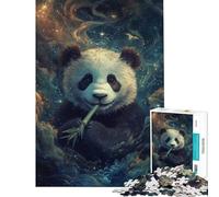 Puzzle per ragazzi da 1000 pezzi Panda nel cosmo Puzzle per adulti per vacanze a casa Sfida educativa Divertimento in famiglia e serate di gioco 50x75cm