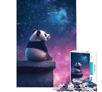 Puzzle per ragazzi da 1000 pezzi Panda nel cosmo Puzzle rilassante Gioco per vacanze a casa per passare il tempo Ideale come regalo (Dimensioni 38x26cm)