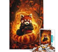 Puzzle per ragazzi da 1000 pezzi Panda rosso Il Custode Luminoso Puzzle per adulti Giochi rilassanti Regalo di compleanno Difficile e stimolante (Dimensioni 50x75cm)