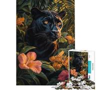 Puzzle per ragazzi da 1000 pezzi Pantera della Giungla Maestà Puzzle per ragazzi modello da assemblare Ogni pezzo è unico compleanni e occasioni speciali 38x52cm
