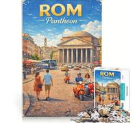 Puzzle per ragazzi da 1000 pezzi, Pantheon di Roma, gioco rilassante, analisi e logica, per rafforzare l'amore di coppia 50x75cm