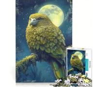 Puzzle per ragazzi da 1000 pezzi pappagallo Kea al chiaro di luna giochi per famiglie decorazione perfetta collezione d'artista belle arti 50x75cm