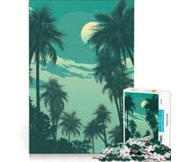 Puzzle per ragazzi da 1000 pezzi Paradiso tropicale giocattolo fai da te taglio di precisione con pezzi di forma casuale completamente ad incastro 50x75cm