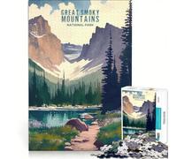 Puzzle per ragazzi da 1000 pezzi, Parco delle Great Smoky Mountains, giochi rilassanti, attività divertenti da fare in casa, gioco dal design accattivante 50x75cm