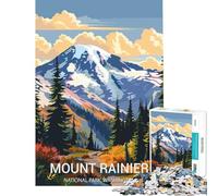 Puzzle per ragazzi da 1000 pezzi Parco Nazionale del Monte Rainier Un gioco avvincente per coltivare la pazienza adatto a tutta la famiglia e alle coppie Un'ottima idea regalo (Dimensioni 38x52cm)