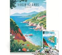 Puzzle per ragazzi da 1000 pezzi Parco Nazionale delle Isole Vergini gioco per famiglie assemblaggio del modello per rafforzare l'amore tra le coppie 38x52cm