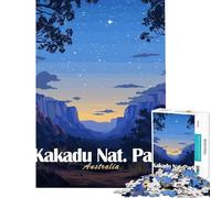 Puzzle per ragazzi da 1000 pezzi Parco Nazionale di Kakadu Australia Notte Gioco educativo Giocattolo intellettuale Ottimo regalo per gli appassionati di giochi Un'opera d'arte (Dimensioni 38x52cm)