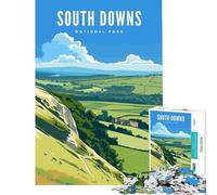 Puzzle per ragazzi da 1000 pezzi Parco Nazionale di South Downs Gioco per famiglie giocattolo avvincente per coltivare la pazienza Un'ottima idea regalo una vera opera d'arte (dimensioni 38x52cm)