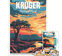 Puzzle per ragazzi da 1000 pezzi Parco Nazionale Kruger gioco educativo difficoltà elevata collezione d'artista belle arti 50x75cm