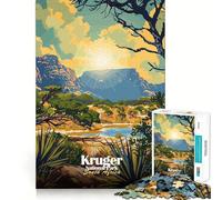 Puzzle per ragazzi da 1000 pezzi,Parco Nazionale Kruger,Sudafrica Gioco a incastro,stimolante per la mente,divertente per il tempo libero,regalo di Natale artistico (50x75cm)