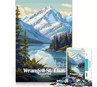 Puzzle per ragazzi da 1000 pezzi Parco Nazionale Wrangell-St Elias Alaska Taglio preciso Divertimento Risoluzione di problemi Divertimento Relax Divertimento Tempo libero Decorazione artistica