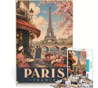 Puzzle per ragazzi da 1000 pezzi: Parigi in viaggio, giochi rilassanti, di analisi e logica, per migliorare l'amore tra le coppie 50x75cm