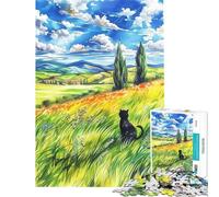 Puzzle per ragazzi da 1000 pezzi Pascoli Verdi gioco rompicapo per adulti analisi e logica regalo per amici e familiari (dimensioni 50x75cm)