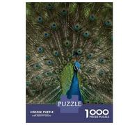 Puzzle Per Ragazzi Da 1000 Pezzi Peacock Displaying Feathers Puzzle Per Adulti Giocattolo Decorazione Da Parete Un'opera D'arte Regali Unici Per Compleanno E Natale 70x50cm/1000pcs