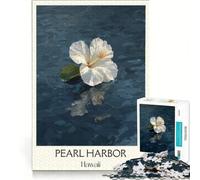 Puzzle per ragazzi da 1000 pezzi Pearl Harbor Oʻahu Hibiscus, gioco pratico, difficile e stimolante, regalo per chi cerca un gioco impegnativo 38x26cm