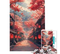 Puzzle per ragazzi da 1000 pezzi percorso della lanterna rossa puzzle per adulti giochi rilassanti regalo di compleanno difficile e stimolante (dimensioni 38x52cm)