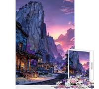 Puzzle per ragazzi da 1000 pezzi percorso di città fantasma gioco rilassante un'opera d'arte decorazione per la casa giocattolo ottimo regalo per gli appassionati di videogiochi (38x26cm)