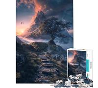 Puzzle per ragazzi da 1000 pezzi percorso panoramico al tramonto ideale per compleanni e Natale Giocattolo educativo antistress adatto a partire dai 14 anni (38x52cm)