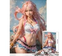 Puzzle per ragazzi da 1000 pezzi Perla Rosa dei Sette Mari giochi educativi giocattolo didattico decorazione da parete allena la mente e le mani (50x75cm)