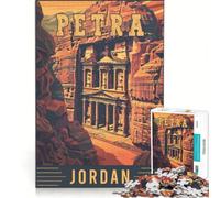 Puzzle per ragazzi da 1000 pezzi Petra - Giordania, giochi rilassanti, analisi e logica, per migliorare l'amore tra le coppie 38x26cm
