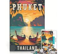 Puzzle per ragazzi da 1000 pezzi, Phuket - Thailandia, gioco pratico, rilassante e stimolante per la mente, regalo di compleanno, regalo 38x52cm
