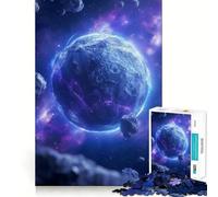 Puzzle per ragazzi da 1000 pezzi,Pianeta Blu,Spazio,Cosmo,con bordo decorativo di alta qualità,gioco che stimola la concentrazione,divertimento per il tempo libero,regalo artistico di Natale 38x26cm