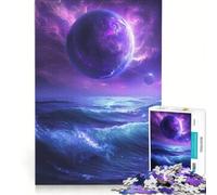 Puzzle per ragazzi da 1000 pezzi Pianeta e Oceano Viola Giocattolo fai da te Decorazione artistica per la casa Ottima idea regalo per tutta la famiglia 38x26cm