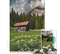 Puzzle per ragazzi da 1000 pezzi piccola capanna in Austria gioco rilassante decorazione per la casa adatto per la scrivania 38x52cm