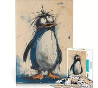 Puzzle per ragazzi da 1000 pezzi "Pinguino perduto" gioco rilassante interazione genitore-figlio sfida unica 38x26cm