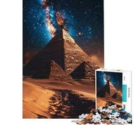 Puzzle per ragazzi da 1000 pezzi Piramide egizia Notte per compleanno Natale difficile gioco educativo per ragazzi dai 14 anni in su (50x75cm)