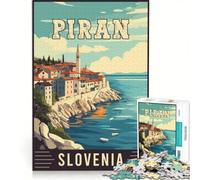Puzzle per ragazzi da 1000 pezzi, Pirano, Slovenia, gioco pratico, difficile e stimolante, regalo per chi cerca un gioco impegnativo 50x75cm
