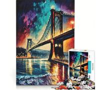 Puzzle per ragazzi da 1000 pezzi, Ponte sul Bosforo di Istanbul, gioco rilassante, analisi e logica, per rafforzare l'amore di coppia 38x26cm
