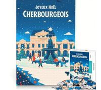 Puzzle per ragazzi da 1000 pezzi, poster Cherbourg, giocattolo educativo, divertente e umoristico, compleanno e Natale 50x75cm
