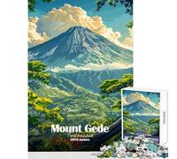 Puzzle per ragazzi da 1000 pezzi poster del Monte Gede in Indonesia gioco rompicapo ideale per le vacanze a casa per passare il tempo decorazione domestica giocattoli interattivi per genitori e figli