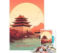 Puzzle per ragazzi da 1000 pezzi poster della Città Proibita gioco intellettuale gioco impossibile regalo perfetto per donne e uomini (dimensioni 50x75cm)