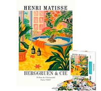 Puzzle per ragazzi da 1000 pezzi poster della mostra di Henri Matisse con coniglio attività divertenti da fare in casa arte murale giochi educativi adatti a persone dai 14 anni in su (50x75cm)