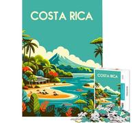 Puzzle per ragazzi da 1000 pezzi poster di viaggio Costa Rica gioco educativo giocattolo intellettuale ottimo regalo per gli amanti dei giochi un'opera d'arte (dimensioni 38x26cm)