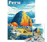 Puzzle per ragazzi da 1000 pezzi poster di viaggio del Perù puzzle artistico per ragazzi schema di assemblaggio ogni pezzo è unico compleanni e occasioni speciali 38x26cm
