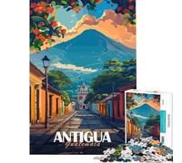 Puzzle per ragazzi da 1000 pezzi poster di viaggio di Antigua e Guatemala stimola la mente decorazione per la casa gioco impossibile per ragazzi dai 14 anni in su (38x52cm)