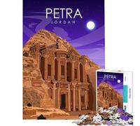 Puzzle per ragazzi da 1000 pezzi poster di viaggio di Petra Jordan gioco educativo giocattolo intellettuale ottimo regalo per gli amanti dei giochi un'opera d'arte (dimensioni 50x75cm)