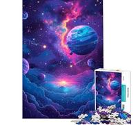 Puzzle per ragazzi da 1000 pezzi poster vettoriale a tema spaziale difficile e stimolante antistress gioco rompicapo per ragazzi dai 14 anni in su (50x75cm)