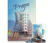 Puzzle per ragazzi da 1000 pezzi,Praga,gioco di incastro,stimolante per la mente,divertimento e svago,regalo di Natale (38x52cm)
