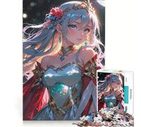Puzzle per ragazzi da 1000 pezzi, Principessa anime dagli occhi azzurri, gioco rompicapo, difficile da completare, regalo per amici e familiari 50x75cm