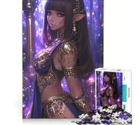 Puzzle per ragazzi da 1000 pezzi Principessa anime dagli occhi viola gioco educativo per divertimento in famiglia regalo di compleanno regalo di viaggio 38x26cm