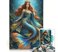 Puzzle per ragazzi da 1000 pezzi Principessa dell'Oceano e Sirena Giocattolo educativo Per divertimento in famiglia Per rafforzare l'amore tra le coppie 38x52cm