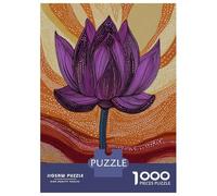 Puzzle Per Ragazzi Da 1000 Pezzi Purple Lotus Flower Art Puzzle Per Ragazzi Gioco Pratico Sfida Difficile Regali Unici Per Compleanno E Natale 52x38cm/1000pcs