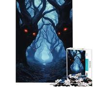 Puzzle per ragazzi da 1000 pezzi puzzle in legno scuro maledetto 1000 giocattoli antistress un'opera d'arte divertimento in famiglia e serate di gioco (38x26cm)